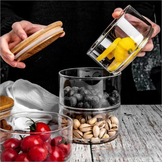 Stackable Glass Jars 3 Layers